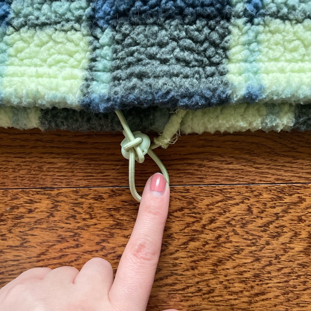 Plaid cropped sherpa sweater